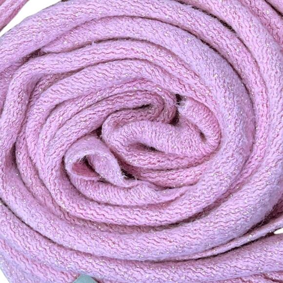 Echo Pink Shimmery Sparkle Scarf Length 57" Width 7.75" Fringe 3" - Picture 1 of 11